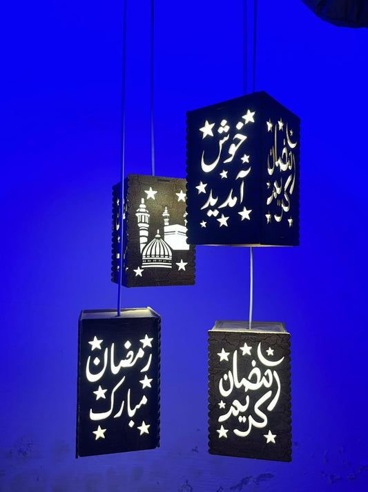 Islamic 4-in-1 Hanging Lamp – Perfect for Ramadan Decor!