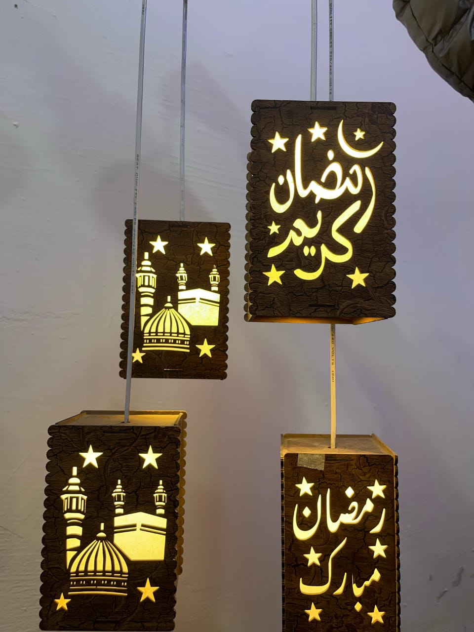 Islamic 4-in-1 Hanging Lamp – Perfect for Ramadan Decor!